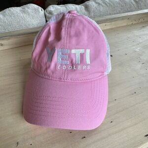Yeti Womens Pink Baseball‎ Hat Cap Snapback Mesh Limited Trucker